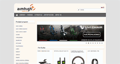 Desktop Screenshot of aim-high.si